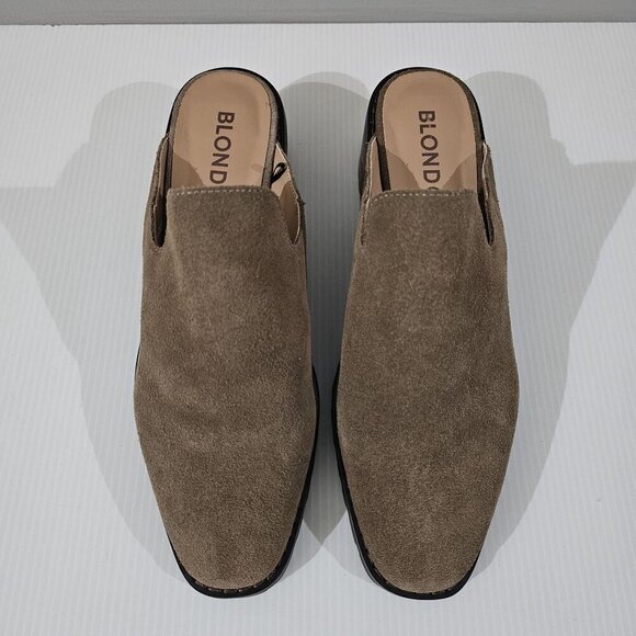NEW Blondo Sienna Slip On Mule Size 7.5 Dark Taupe Suede Water Resistant Neutral - Picture 4 of 12